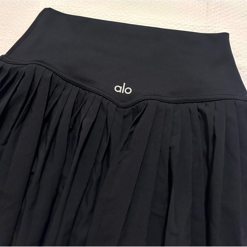 Alo Yoga Grand Slam Tennis Skirt - Black XXS - Picture 6 of 6